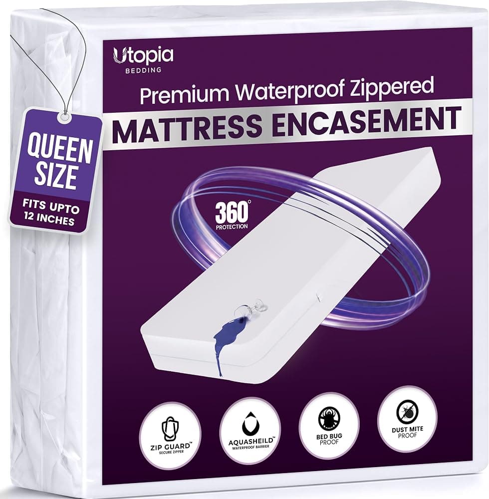 Zippered mattress encasement