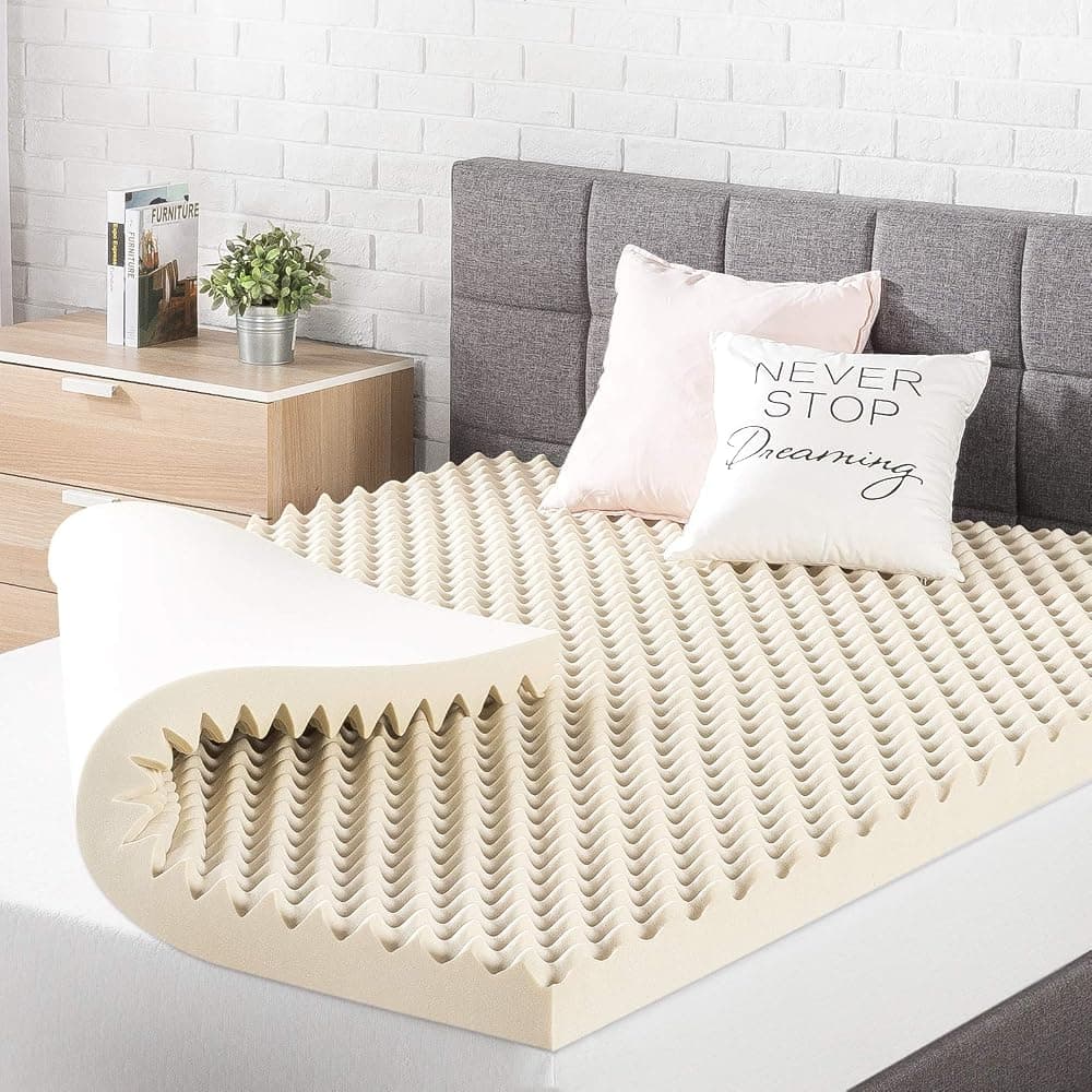 Best Price Mattress 3-inch copper-infused egg crate memory foam topper, Twin