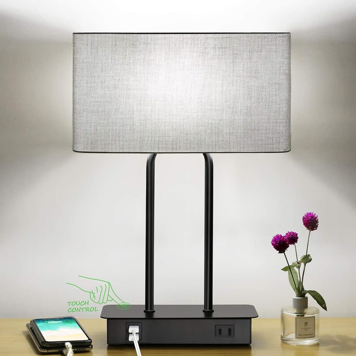 Lakumu dimmable touch bedside lamp
