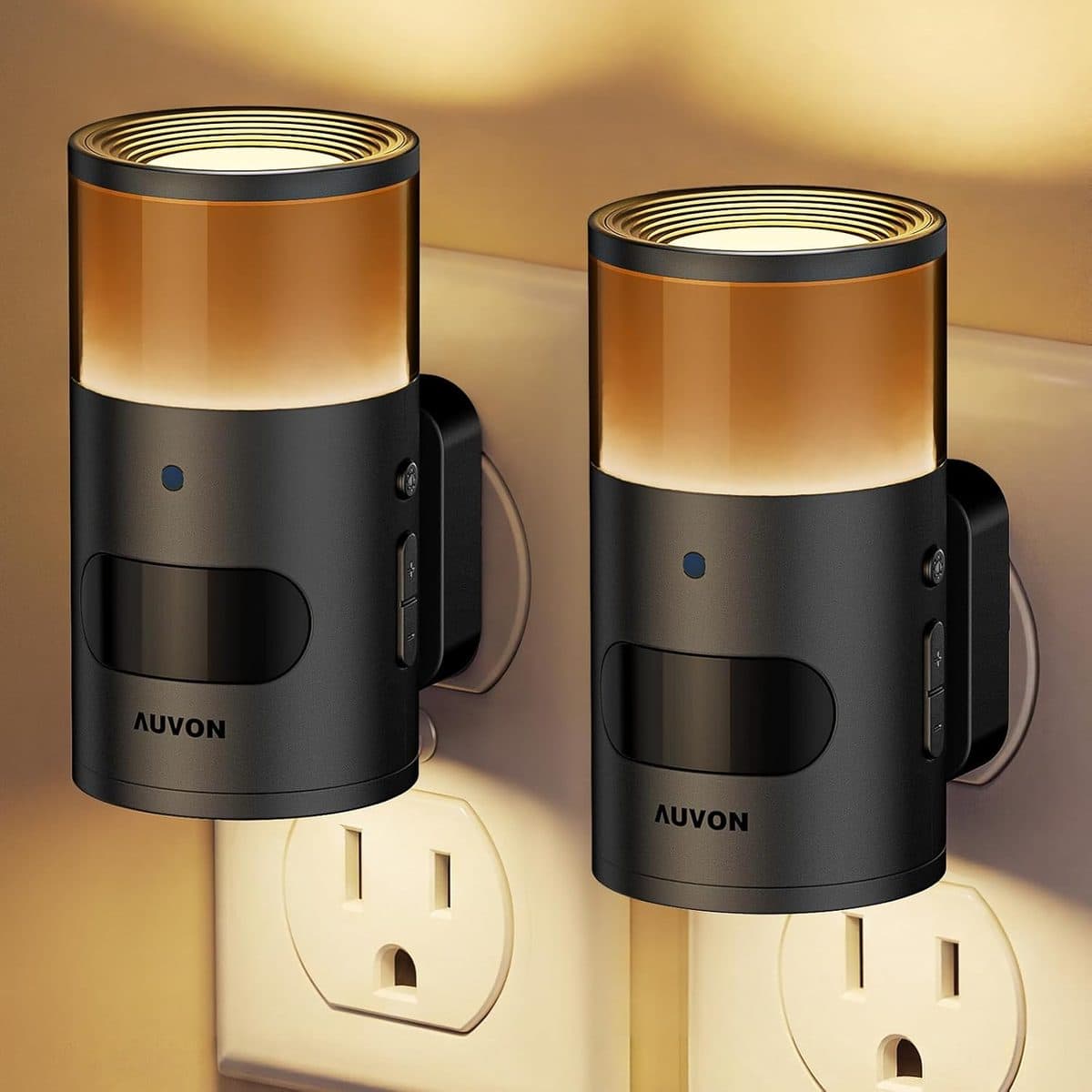 AUVON plug-in night light with motion sensor