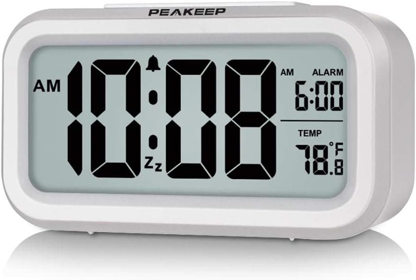Peakeep Night Light Digital Alarm Clock Battery Operated Indoor product photo