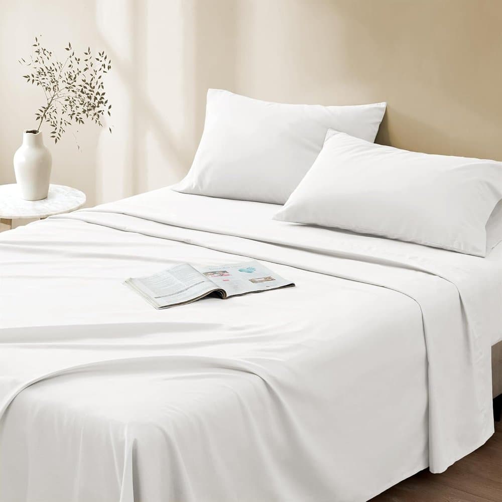 Comfort Spaces 100% Cotton Percale Sheets Twin Sheet Set 3 Pcs product photo