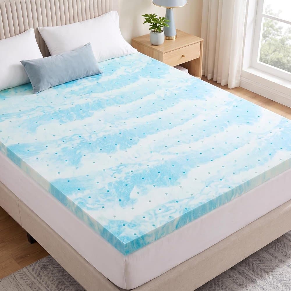 OLIXIS 2 Inch Twin Cooling Gel Infused Memory Foam Mattress product photo