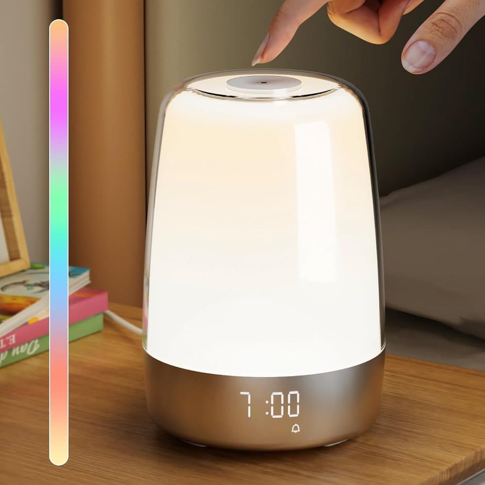 Vicsoon Sunrise Alarm Clock with Wake Up Light for Bedrooms Adults Kids product photo